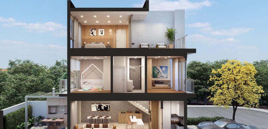 Ekko Live Granja Viana – Casas de 3 dormitórios, duplex e triplex