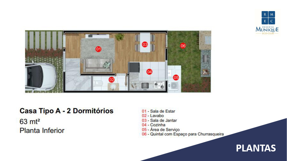 Reserva Munique Eco Club – Casas de 2 e 3 dormitórios com suíte